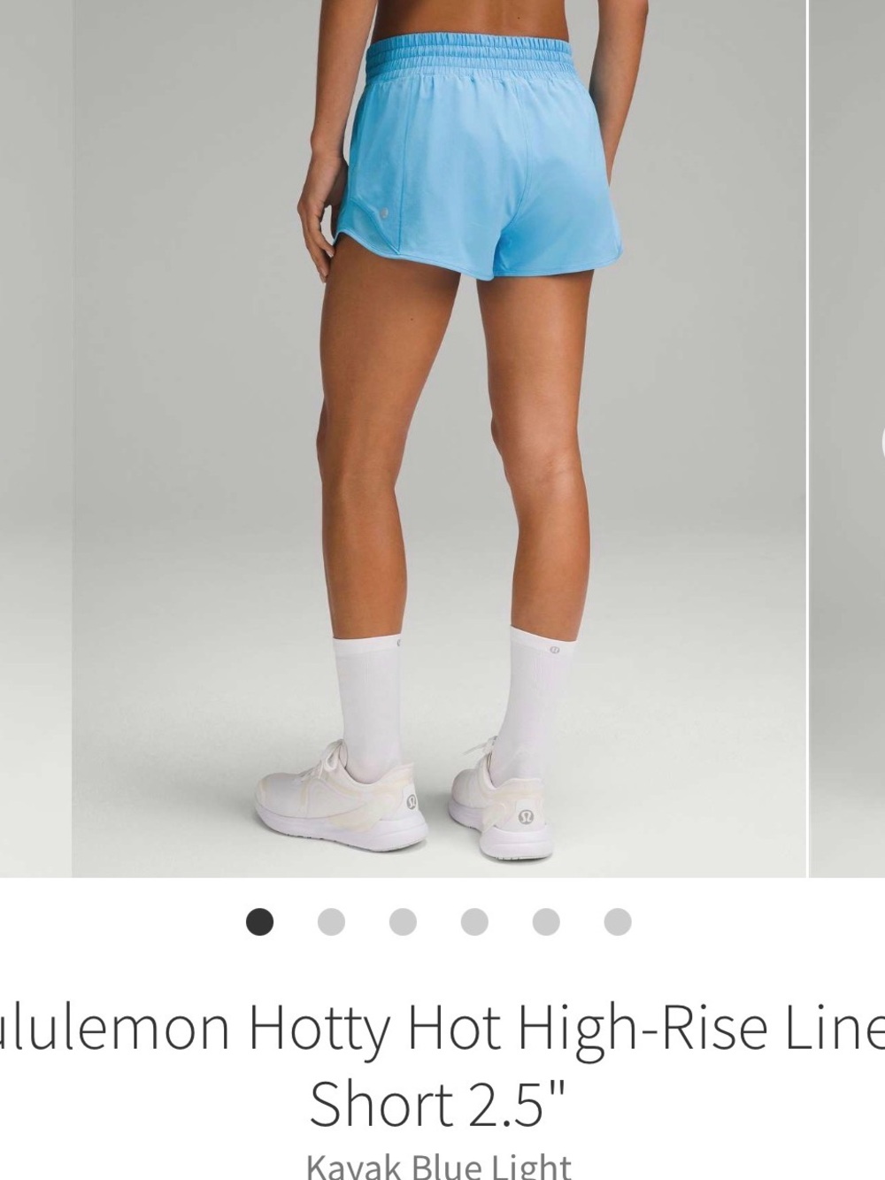 Lululemon Hotty Hot High-Rise Lined Short 2.5" Kayak Blue Light